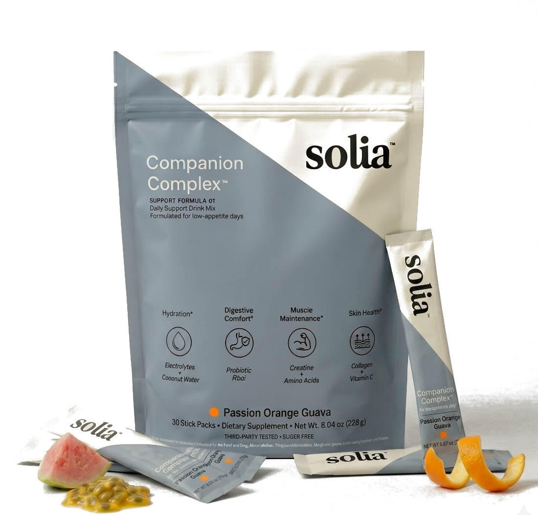 Solia Passion Orange Guava daily drink mix, 30 stick packs