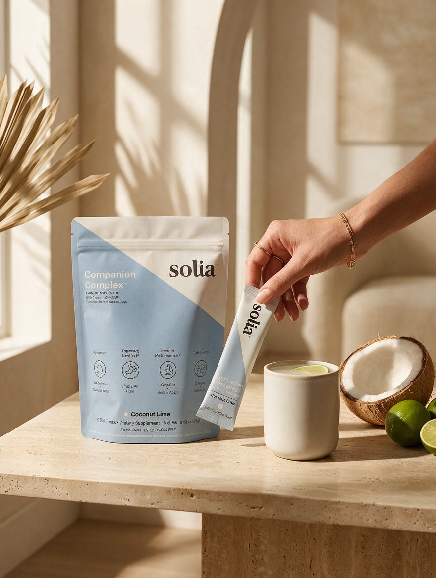 Solia Coconut Lime daily drink mix, 30 stick packs